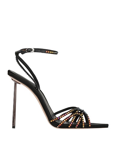 LE SILLA Sandals Black Textile fibers