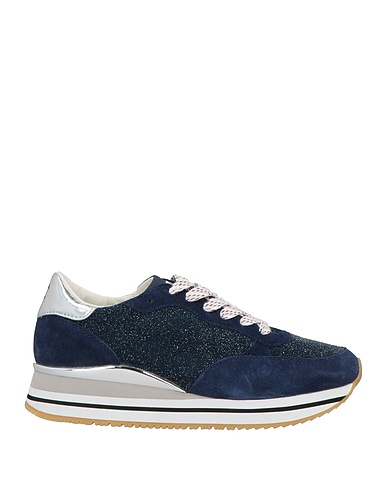 CRIME London Sneakers Midnight blue Leather, Textile fibres
