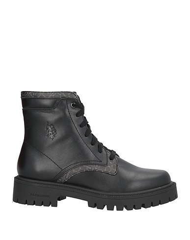 U.S.POLO ASSN. Ankle boots Leather, Polyurethane
