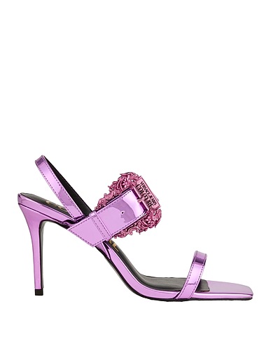 VERSACE JEANS COUTURE Sandals Purple Textile fibers