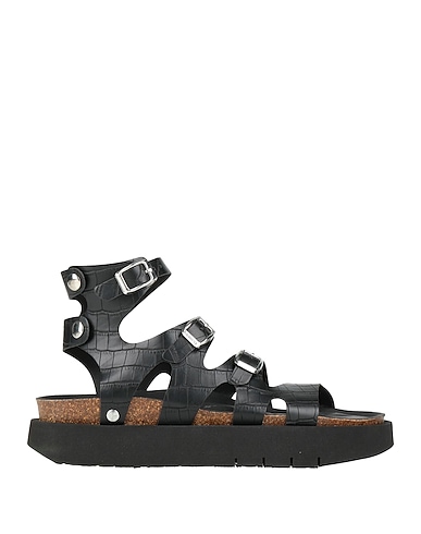 GENUINS Sandals Black Textile fibres