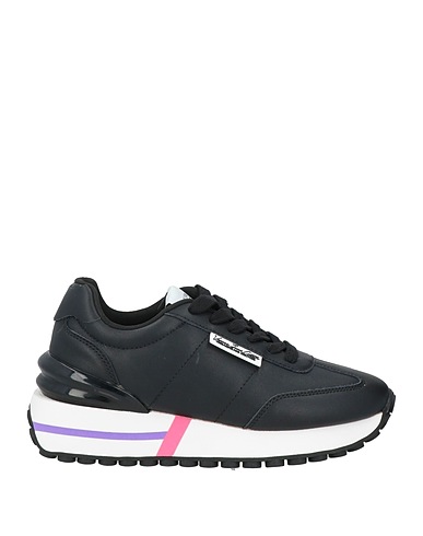 VERSACE JEANS COUTURE Sneakers Black Leather, Synthetisches Material