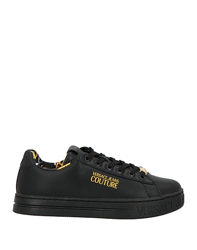 VERSACE JEANS COUTURE Sneakers Nero Pelle, Poliuretano