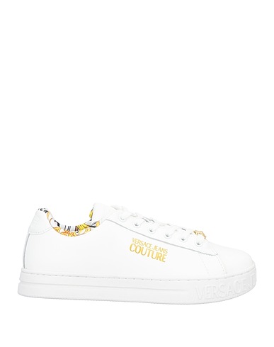 VERSACE JEANS COUTURE Sneakers Bianco Pelle, Poliuretano