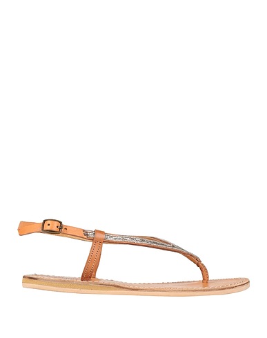 LAIDBACK LONDON Flip flops Tan Leather