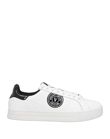 VERSACE JEANS COUTURE Sneakers White Leather, Synthetisches Material