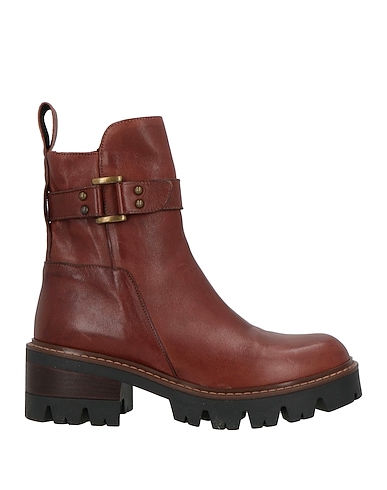 BRANDO SHOES Ankle boot Brown Leather