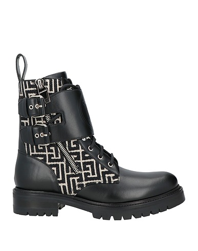 BALMAIN Ankle boot Black 100% Cow leather, Cotton, Polyester