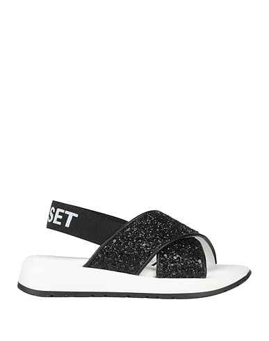 TWINSET Sandals Black Leather, Synthetisches Material