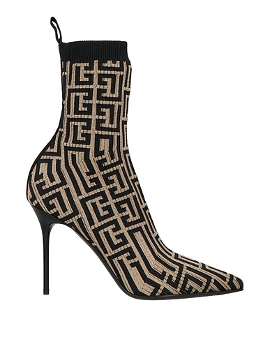 BALMAIN Ankle boot Gold 60% Polyester, 20% Polyethylene, 20% Elastane, Viscose