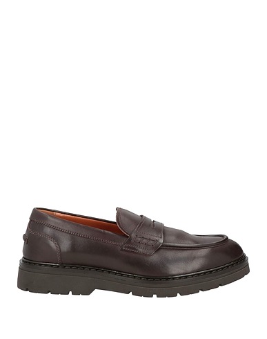 NERO GIARDINI Loafers Dark brown Leather