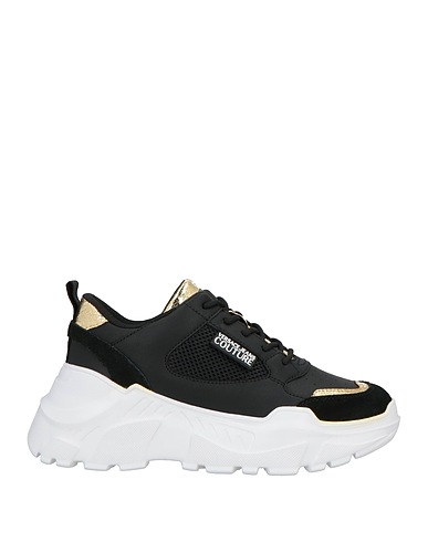 VERSACE JEANS COUTURE スニーカー ブラック 革（なめし加工） / 紡績繊維 / 合成素材