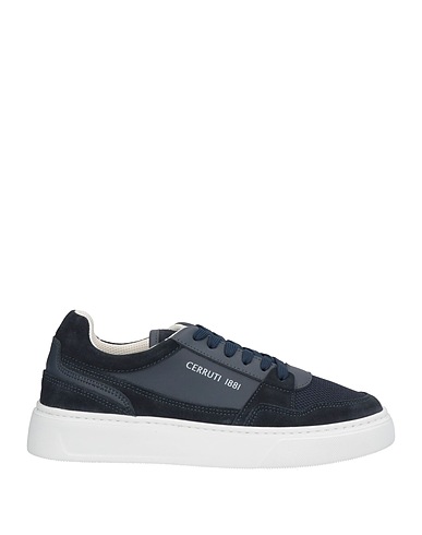 CERRUTI 1881 Sneakers Navy 100% Cow leather, Textile fibers