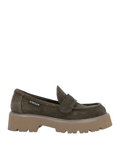 LE SILLA Loafers Military green Leather