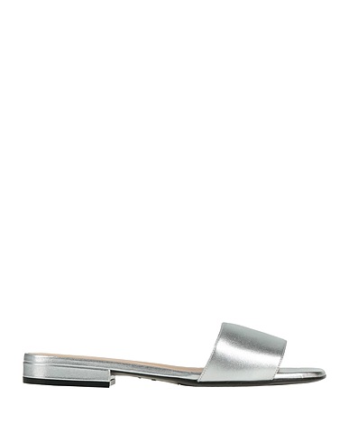 SERGIO ROSSI Sandals Silver Leather