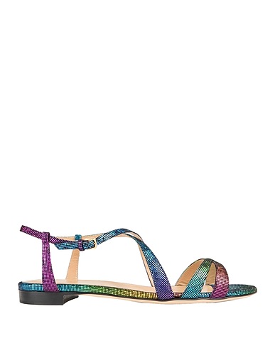 SERGIO ROSSI Sandals Blue Leather