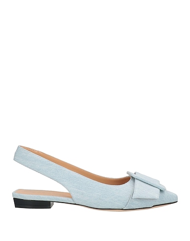 SERGIO ROSSI Footwear Light blue Textile fibers
