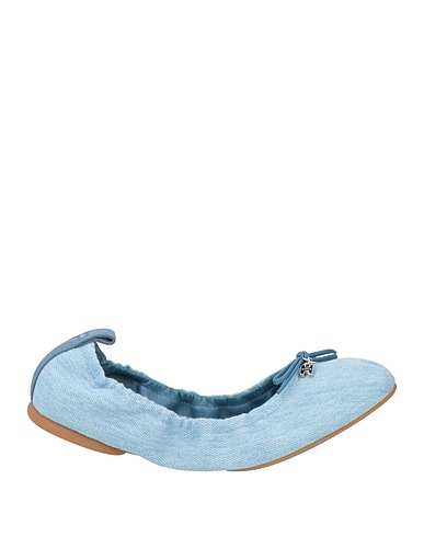 HOGAN Ballet flats Blue Textile fibres