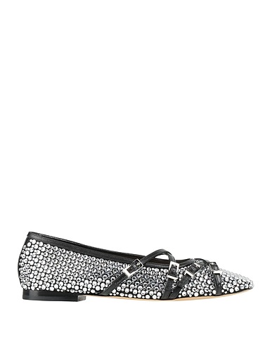 MACH & MACH Footwear Black Leather, Textile fibers