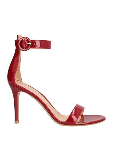GIANVITO ROSSI Sandals Burgundy Leather