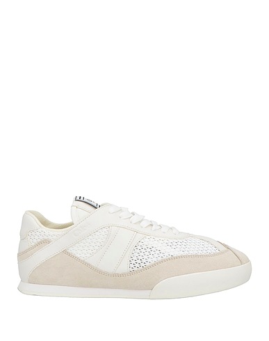 CHLOÉ Sneakers White Leather, Textile fibers