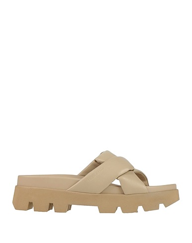 FERRAGAMO Sandals Light grey Calfskin