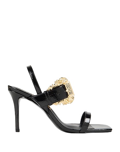 VERSACE JEANS COUTURE Sandals Black Synthetisches Material