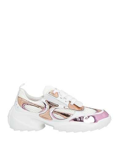 ROGER VIVIER Sneakers White Leather, Textile fibers