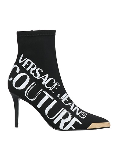 VERSACE JEANS COUTURE Ankle boot Black Textile fibres