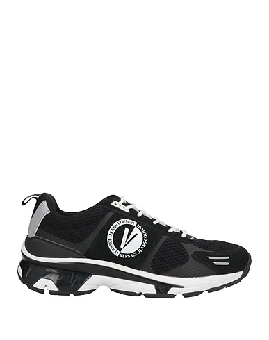 VERSACE JEANS COUTURE Sneakers Black Leather, Textile fibres, Synthetisches Material
