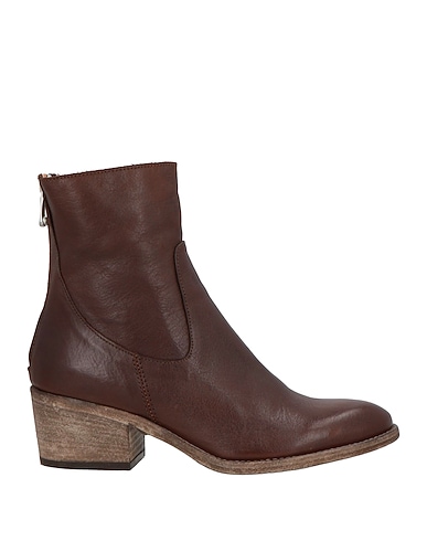 CURIOSITÉ Ankle boot Dark brown Calfskin