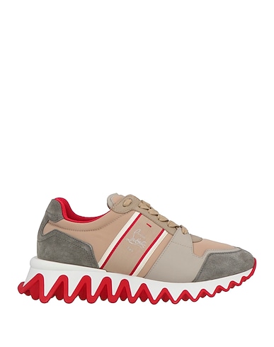 CHRISTIAN LOUBOUTIN Sneakers Maulwurfsgrau Kalbsleder, Nylon