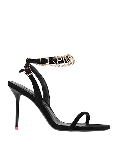 PINKO Sandals Black Textile fibres