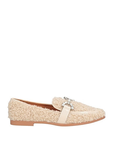FRANCESCO MILANO Loafers Cream Textile fibres