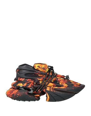 BALMAIN Sneakers Black 82% Nylon, 14% Elastane, 4% Polyurethane, Goat skin
