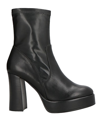 APEPAZZA Ankle boot Black Leather, Synthetic fibers