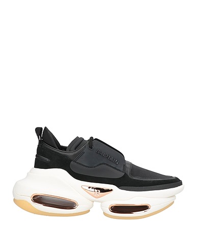 BALMAIN Sneakers Black Cow leather, Polyester, Rubber