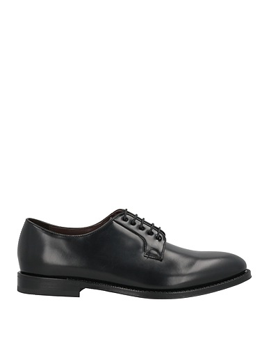 GREEN GEORGE Laced shoes Black Leather