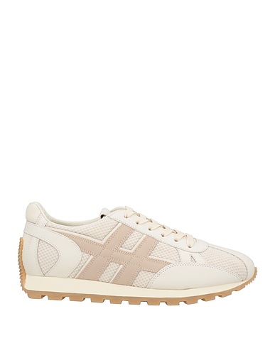 HOGAN Sneakers Beige Leather, Textile fibres