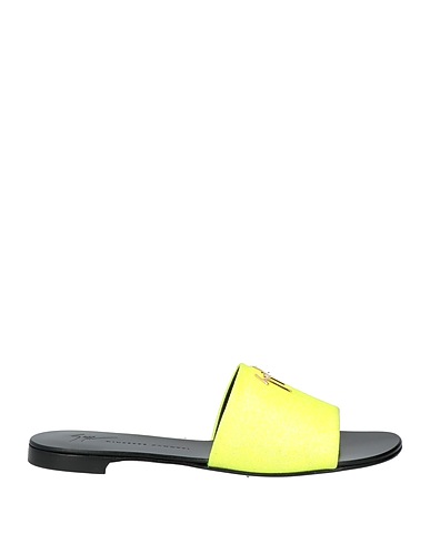 GIUSEPPE ZANOTTI Sandals Yellow Textile fibers
