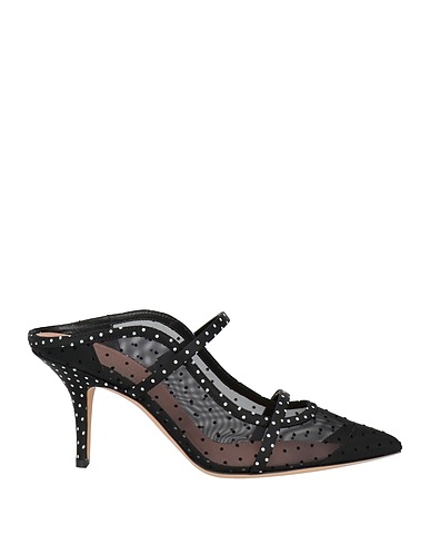 MALONE SOULIERS Mules y zuecos Negro Fibras textiles