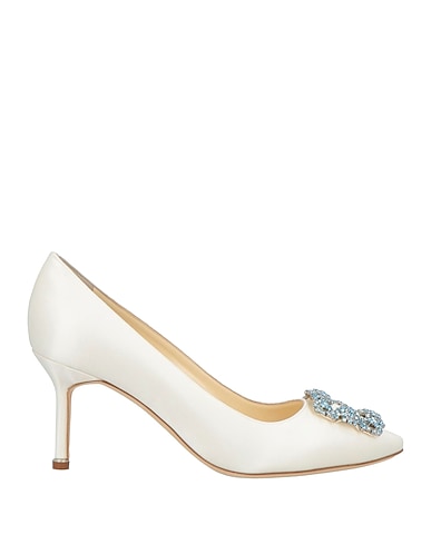 MANOLO BLAHNIK Court White Textile fibres