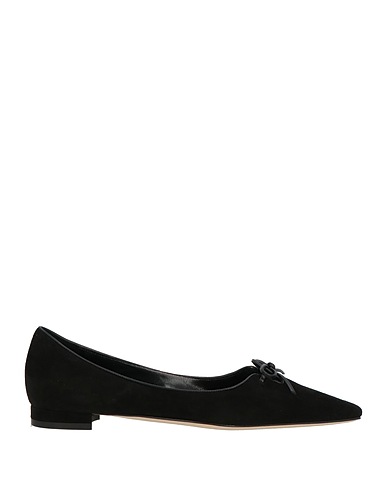 MANOLO BLAHNIK Ballet flats Black Leather