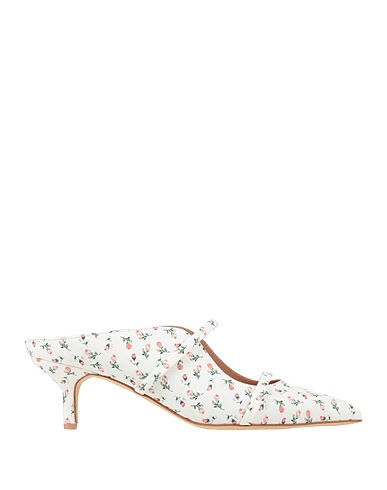MALONE SOULIERS Mules and clogs White Textile fibres