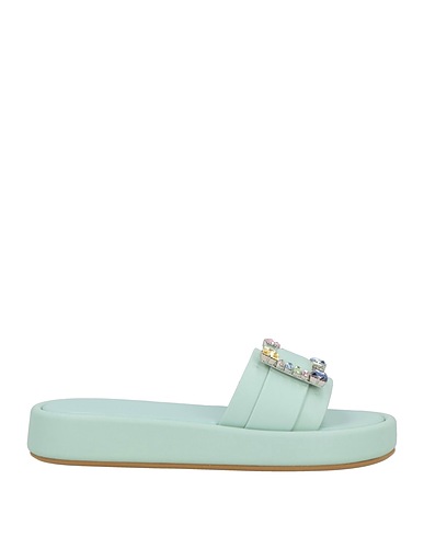SERGIO ROSSI Sandals Light green Leather