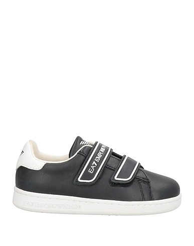 EA7 Sneakers Black 100% Cow leather
