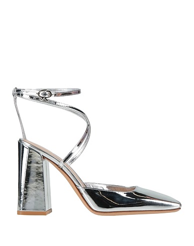 GIANVITO ROSSI Court Silver Leather