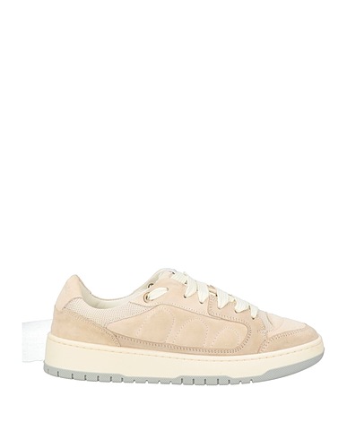 SANTHA Sneakers Beige Leather, Textile fibers