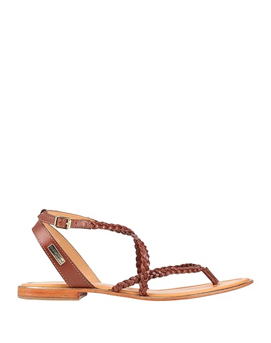 LES TROPEZIENNES Flip flops Brown Leather