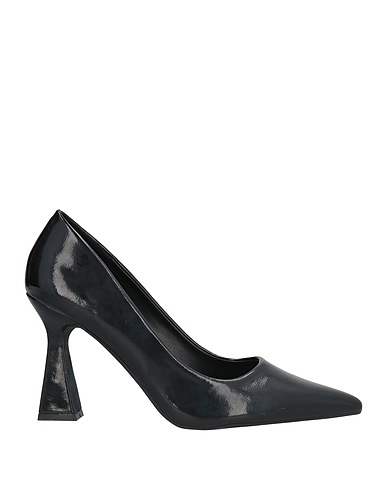 ALMA BLUE Court Black Leather